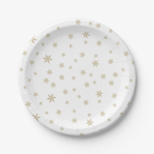 Gold Snowflakes Patroon Papier Bord