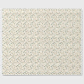 Gold Snowflakes & Pine Wrapping Paper Cadeaupapier (Vlak)