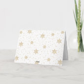 Gold Snowflakes Prettige feestdagen kerstcadeaus (Achterkant)