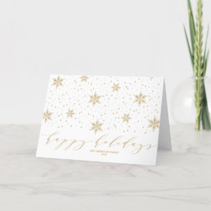 Gold Snowflakes Prettige feestdagen kerstcadeaus