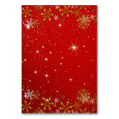 Gold Snowflakes tentante rode kerstkaarten Kaart (Achterkant)