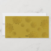 Gold Snowflakes twee horizontale foto's Feestdagenkaart (Achterkant)