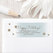 Gold Snowflakes. Vakantievelden retourneren Etiket (Insitu)