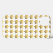 Gold Snowflakes White Phone Case (Achterkant (horizontaal))