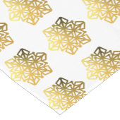 Gold Snowflakes White Table Runner Korte Tafelloper (Hoek)