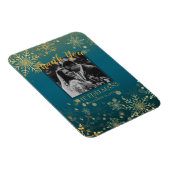 Gold Snowflakes Winter Weddenschap Magnet Magneet (Rechterzijde)