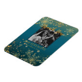 Gold Snowflakes Winter Weddenschap Magnet Magneet (Linkerzijde)