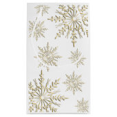 Gold Snowflakes Winter Wedding Gefeliciteerd Klein Cadeauzakje (Achterkant)
