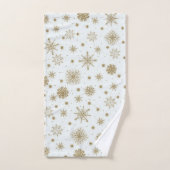 Gold Snowflakes — wit ontwerp Bad Handdoek (Handdoek)