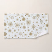 Gold Snowflakes — wit ontwerp Bad Handdoek (Handdoek)