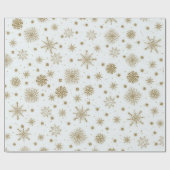 Gold Snowflakes — wit ontwerp Cadeaupapier (Vlak)