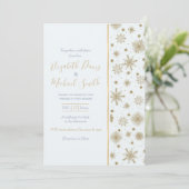 Gold Snowflakes — wit ontwerp Kaart (Staand voorkant)
