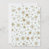 Gold Snowflakes — wit ontwerp Kaart (Achterkant)