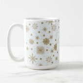 Gold Snowflakes — wit ontwerp Koffiemok (Links)