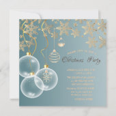 Gold Snowflakes, zogenaamde Balls Corporate Kerstm Kaart (Voorkant)