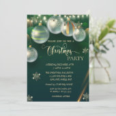 Gold Snowflakes, zogenaamde groene kerst Kaart (Staand voorkant)