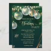 Gold Snowflakes, zogenaamde groene kerst Kaart (Voorkant / Achterkant)