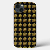 Gold Snowflakes zwarte telefoontas Case-Mate iPhone Case (Achterkant)
