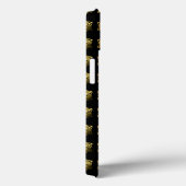 Gold Snowflakes zwarte telefoontas Case-Mate iPhone Case (Achterkant / Rechts)