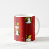 Gold Snowman op Red Koffiemok (Voorkant rechts)