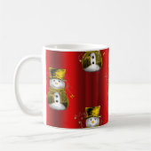Gold Snowman op Red Koffiemok (Links)