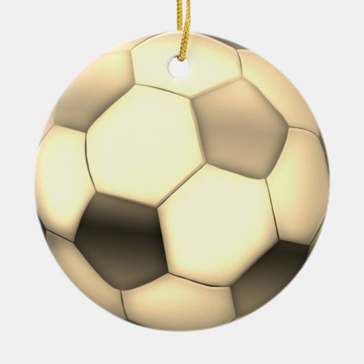 Gold Soccer | Football Sport Gift Keramisch Ornament (Voorkant)