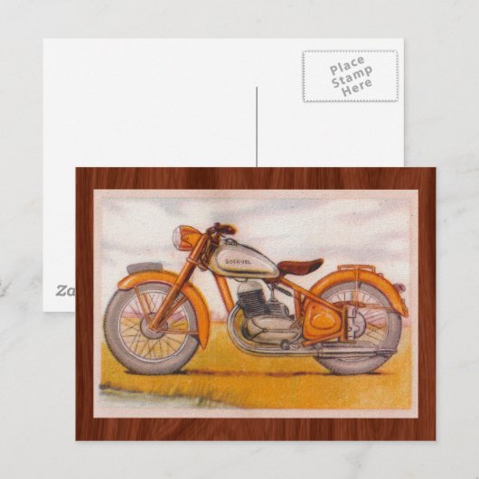  Gold Socovel-motorfiets afdrukken Briefkaart (Voorkant / Achterkant)