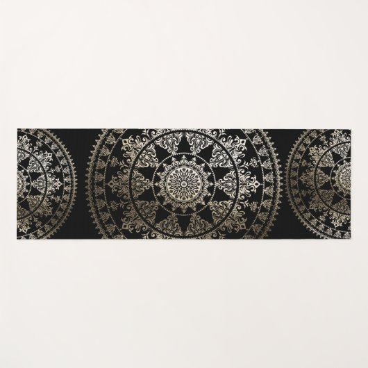 Gold Solar Mandala Yoga Mat | Aangepaste kleur (Voorkant (horizontaal))