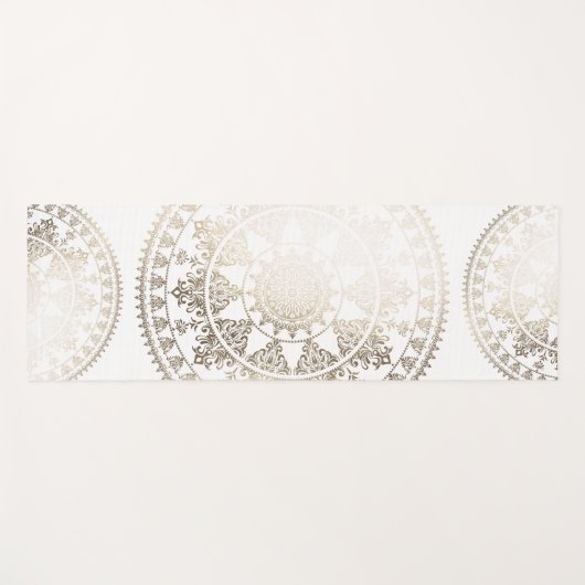 Gold Solar Mandala Yoga Mat | Aangepaste kleur (Voorkant (horizontaal))