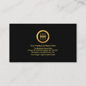 Gold Sound Frequency Lightning Studio Engineer DJ Visitekaartje (Achterkant)
