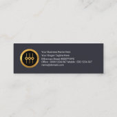 Gold Sound Wave Stylish Name Setting Mini Visitekaartje (Achterkant)