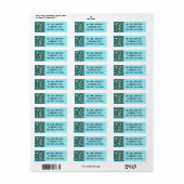 Gold Southwest Kokopelli Adres Label (Full Sheet)