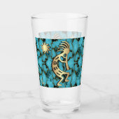 Gold Southwest Kokopelli Glass Glas (Voorkant)
