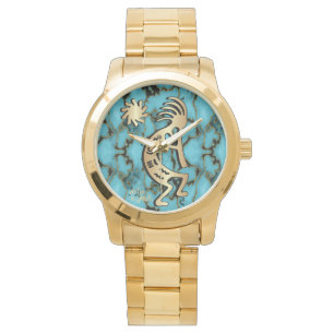 Gold Southwest Kokopelli Watch Horloge