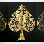 Gold Spades Foto Quinceanera Party Uitnodiging (Binnenkant midden)