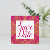 Gold sparen de Datum Save The Date (Staand voorkant)