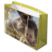 Gold Spark Elegant Beste pap ooit kerst Groot Cadeauzakje (Achterkant Gekanteld)