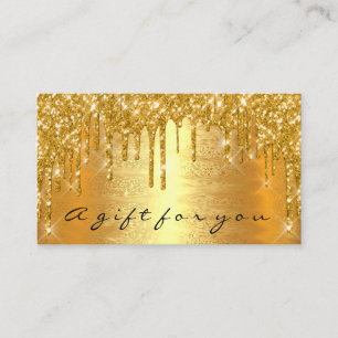 Gold Spark Gift Certificate Makeup Beauty Drivers Afsprakenkaartje