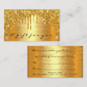 Gold Spark Gift Certificate Makeup Beauty Drivers Afsprakenkaartje (Voorkant / Achterkant)