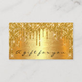 Gold Spark Gift Certificate Makeup Beauty Drivers Afsprakenkaartje (Voorkant)