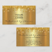 Gold Spark Makeup Artist Event Plan Drijft Lux Log Visitekaartje (Voorkant / Achterkant)