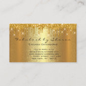 Gold Spark Makeup Artist Event Plan Drijft Lux Log Visitekaartje (Achterkant)