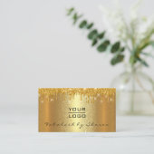 Gold Spark Makeup Artist Event Plan Drijft Lux Log Visitekaartje (Staand voorkant)