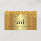 Gold Spark Makeup Artist Event Plan Drijft Lux Log Visitekaartje (Voorkant)