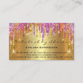 Gold Spark Makeup Artist Lash drijft Lux Logo Visitekaartje (Achterkant)