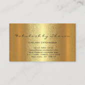 Gold Spark Makeup Artist Lash Elegant Lux Logo Visitekaartje (Achterkant)