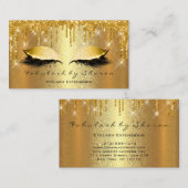 Gold Spark Makeup Artist Lashes Esthetician Visitekaartje (Voorkant / Achterkant)
