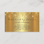 Gold Spark Makeup Artist Lashes Esthetician Visitekaartje (Achterkant)