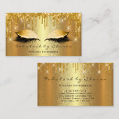 Gold Spark Makeup Artist Lashes Extension Visitekaartje (Voorkant / Achterkant)