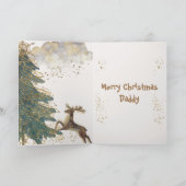 Gold Spark Tree Star 1e Kerstmis Beste Papa Foto Feestdagen Kaart (Binnen)